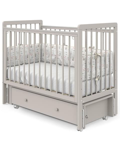 Кровать детская Indigo Vista маятник на колесах, ящик кашемир