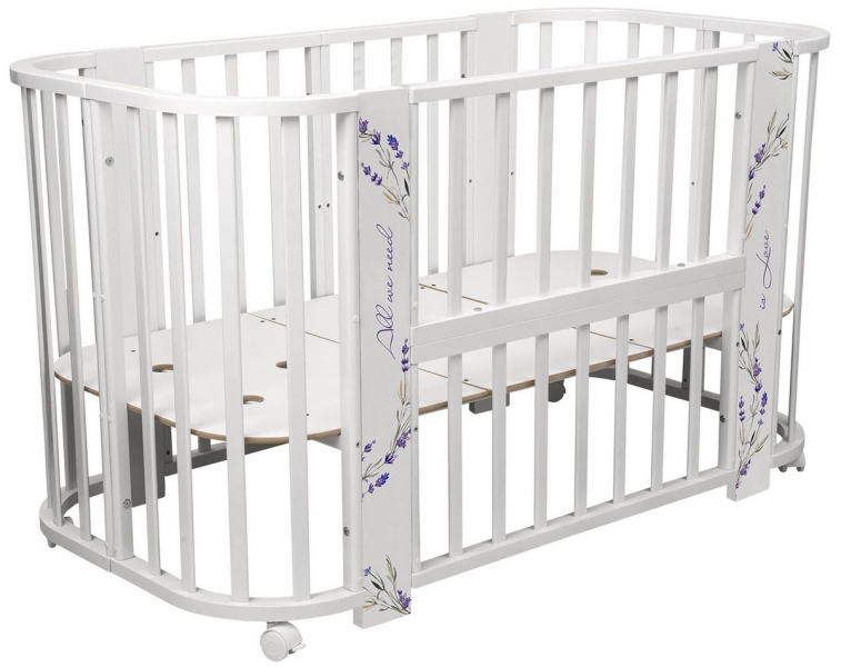 Кроватка-трансформер Indigo Baby Line 5 в 1 лаванда