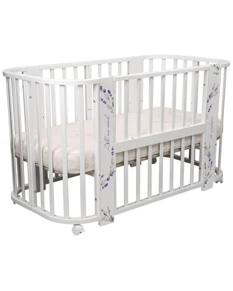 Кроватка-трансформер Indigo Baby Line 5 в 1 лаванда