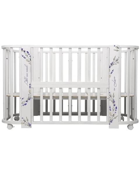 Кроватка-трансформер Indigo Baby Line 5 в 1 лаванда