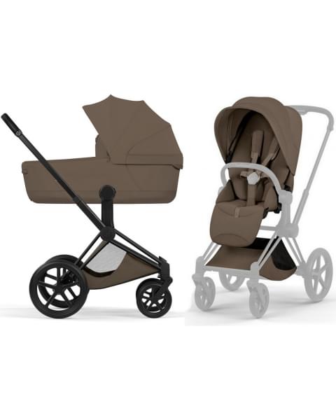 Коляска Cybex Priam V Matt Black Style Collection 2 в 1 Coconut Brown