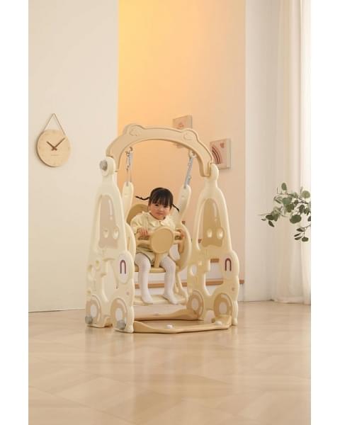Горка с качелями UNIX Kids Car Camel