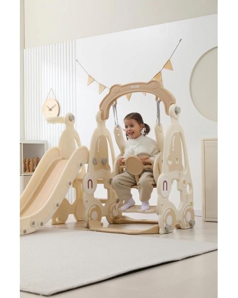 Горка с качелями UNIX Kids Car Camel