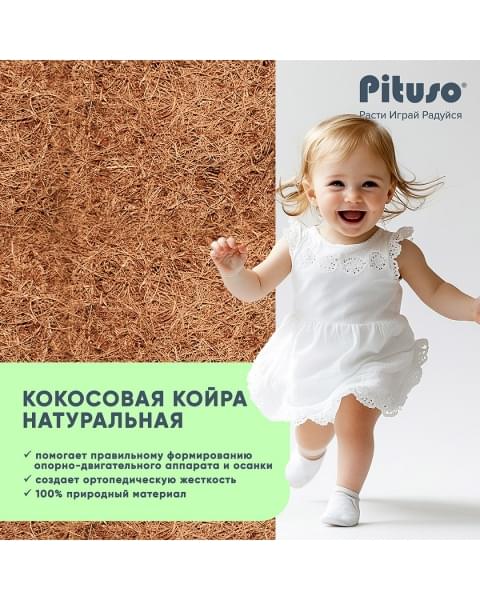 Матраc Pituso детский беспружинный Coco Lat 120*60*12 стеганый трикотаж CТ-100/2