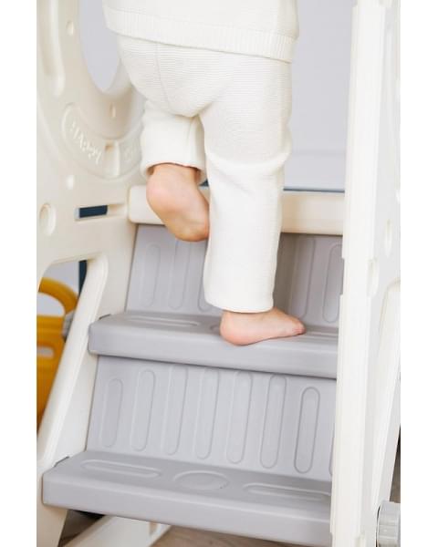 Игровой комплекс с горкой и качелями UNIX Kids Bus 171 см Yellow