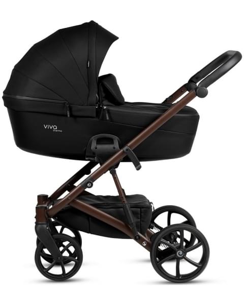 Детская коляска Tutis Viva 6 Plus Essential 3 в 1 с автокреслом Elo Lux EduSky Black 1612070 Caviar