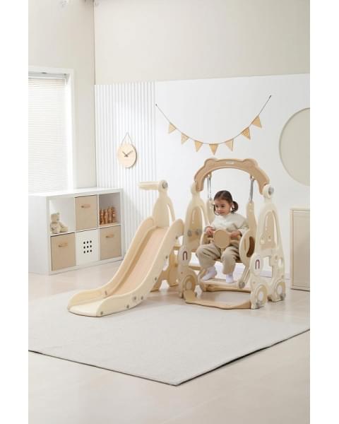 Горка с качелями UNIX Kids Car Camel