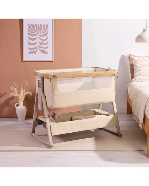 Колыбель приставная Tutti Bambini CoZee Air 2 с колесами Toasted Oak/Sand