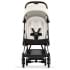 Прогулочная коляска Cybex Coya Off White с дождевиком и бампером/Rosegold