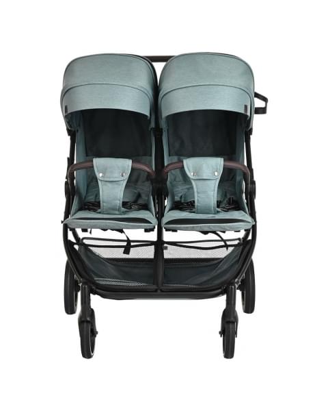 Прогулочная коляска для двойни Pituso Duocity PU 2023, Emerald Green (Изумрудно / Зеленый)