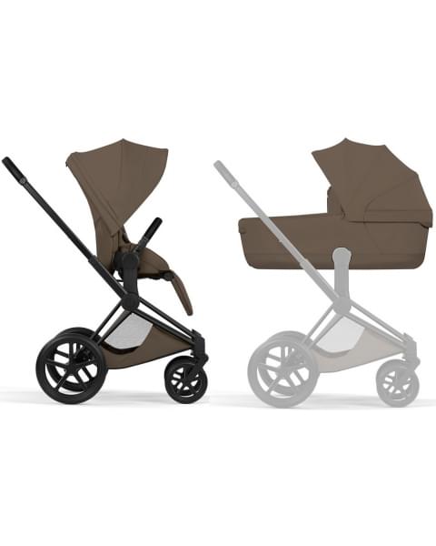 Коляска Cybex Priam V Matt Black Style Collection 2 в 1 Coconut Brown