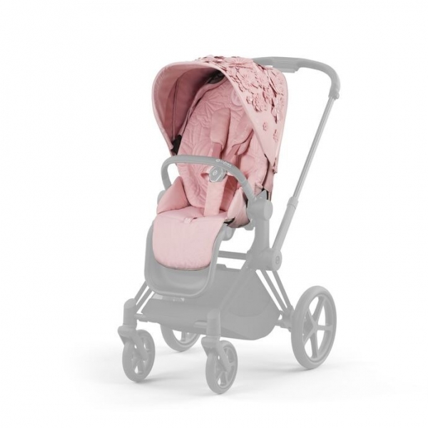 Сменный чехол Seat Pack для коляски Cybex Priam IV Fashion Collection, FE Simply Flowers Pink (Розовый)