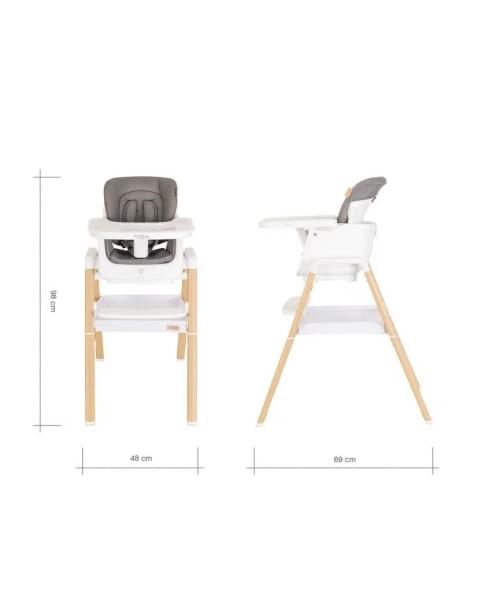 Стульчик для кормления Tutti Bambini Nova, White / Oak 611010/3511B (Белый / Дуб)