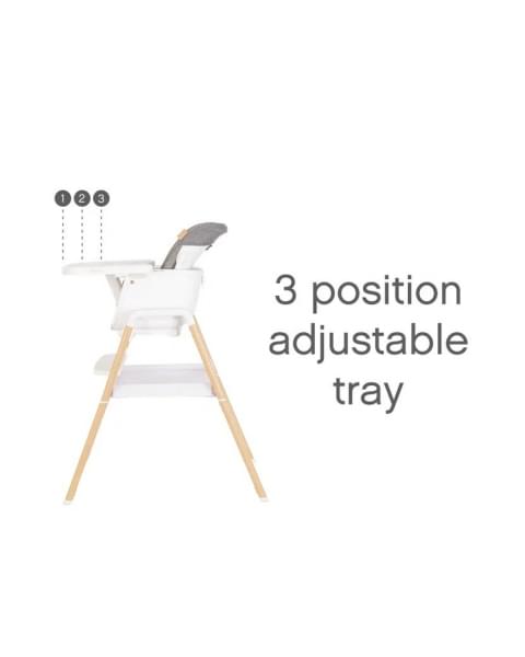 Стульчик для кормления Tutti Bambini Nova, White / Oak 611010/3511B (Белый / Дуб)