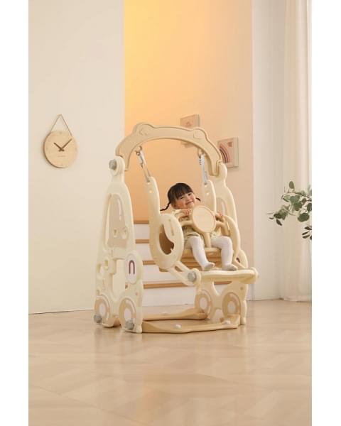 Горка с качелями UNIX Kids Car Camel