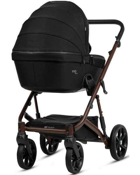 Детская коляска Tutis Viva 6 Plus Essential 3 в 1 с автокреслом Elo Lux EduSky Black 1612070 Caviar