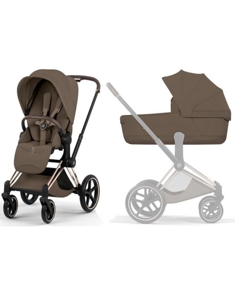 Коляска Cybex Priam V Rosegold Style Collection 2 в 1 Coconut Brown