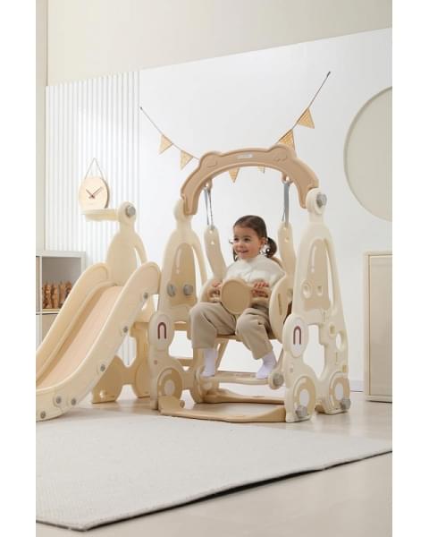 Горка с качелями UNIX Kids Car Camel