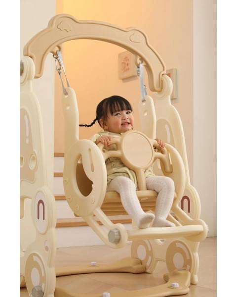 Горка с качелями UNIX Kids Car Camel