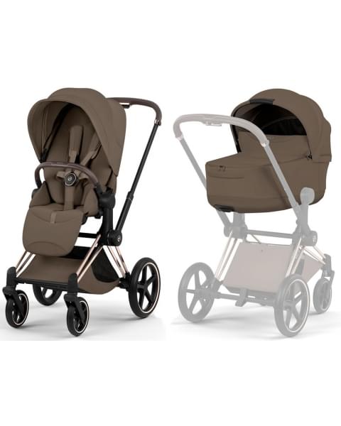 Коляска Cybex Priam V Rosegold Style Collection 2 в 1 Coconut Brown