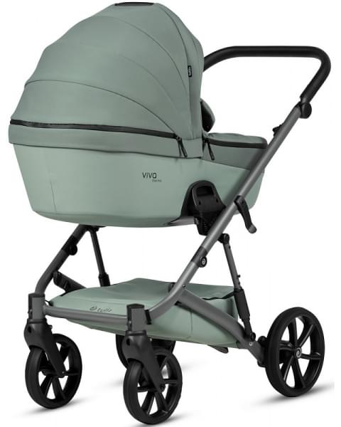 Детская коляска Tutis Viva 6 Plus Essential 3 в 1 с автокреслом Elo Lux EduSky Black 1612039 Sage