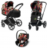 Коляска 3 в 1 Cybex Priam III Spring Blossom шасси Chrome Black, Dark (Темный)