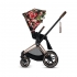 Коляска 3 в 1 Cybex Priam III Spring Blossom шасси Chrome Black, Dark (Темный)