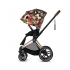 Коляска 3 в 1 Cybex Priam III Spring Blossom шасси Chrome Black, Dark (Темный)