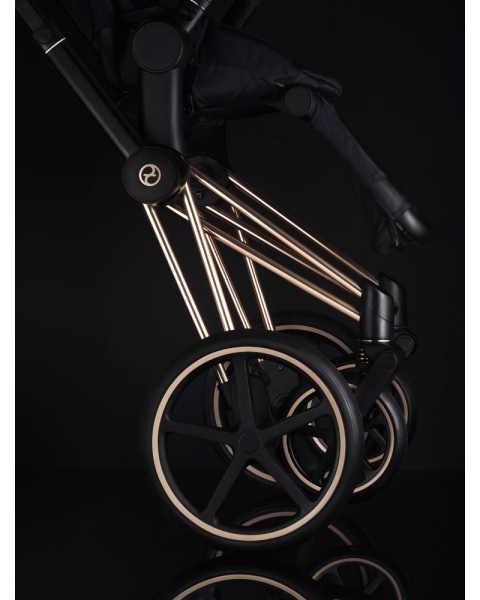 Коляска 3 в 1 Cybex Priam III Jewels of Nature шасси Rose Gold, Jewels of Nature (Темно-синий)