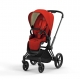 Коляска прогулочная Cybex Priam IV шасси Matt Black, Autumn Gold (Оранжевый)