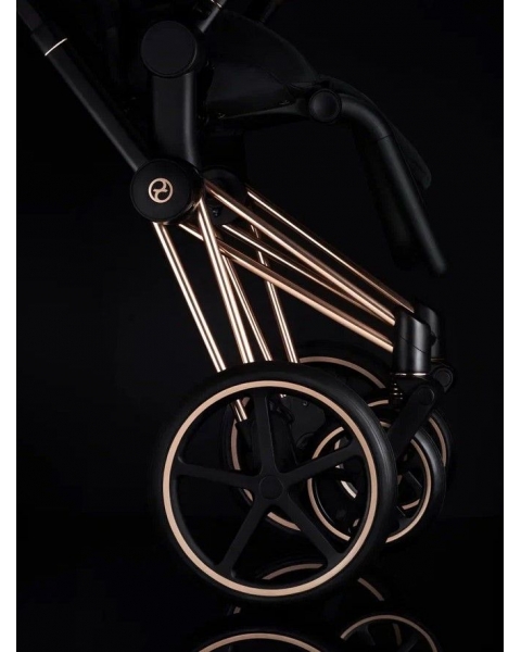 Коляска прогулочная Cybex Priam IV шасси Chrome Black, Autumn Gold (Оранжевый)