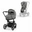 Коляска 2 в 1 Cybex Priam IV шасси Matt Black, Soho Grey (Серый)