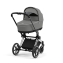 Коляска 2 в 1 Cybex Priam IV шасси Matt Black, Soho Grey (Серый)