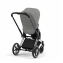 Коляска 2 в 1 Cybex Priam IV шасси Matt Black, Soho Grey (Серый)