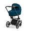 Коляска 3 в 1 Cybex Priam IV шасси Chrome Black, Mountain Blue (Синий)