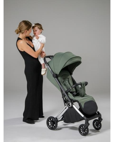Прогулочная коляска Amarobaby Handy, зеленый/серебряный