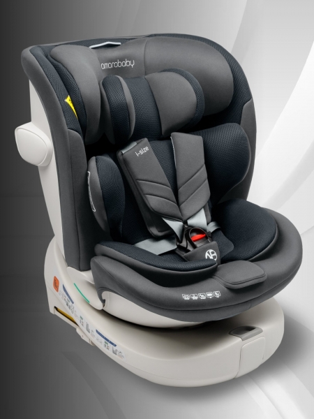 Детское удерживающее устройство Amarobaby Defender, i-Size, 40-150 см, серый