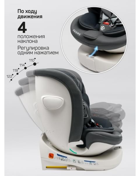 Детское удерживающее устройство Amarobaby Defender, i-Size, 40-150 см, серый