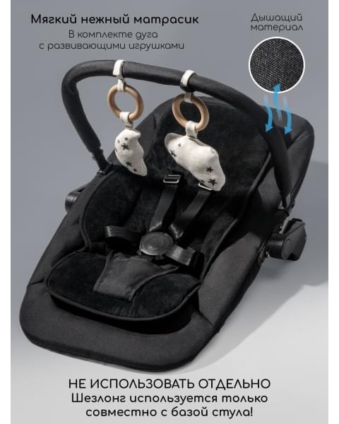 Стульчик для кормления 3 в 1 Amarobaby Winnie черный