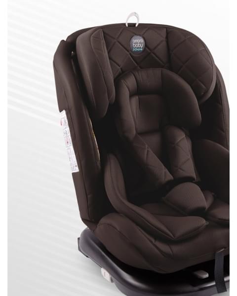 Автокресло детское AMAROBABY Brilliant ISOFIX класс D, группа 0+/1/2/3, (коричневый)