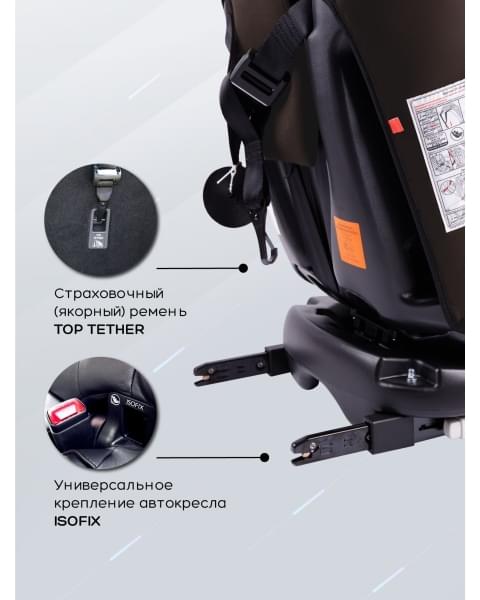Автокресло детское AMAROBABY Brilliant ISOFIX класс D, группа 0+/1/2/3, (коричневый)