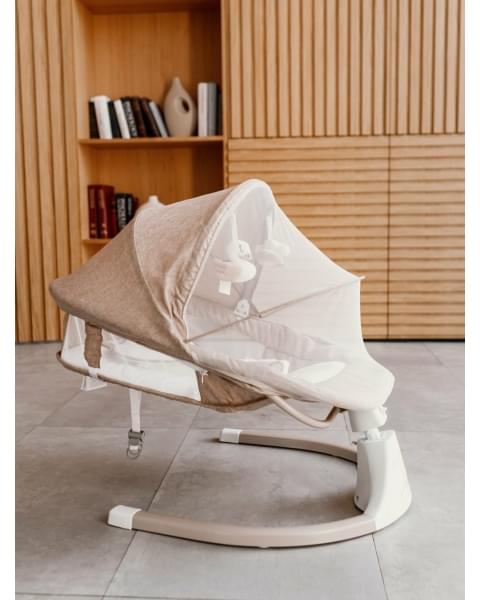 Электронные качели детские AMAROBABY LUCKY SWING, бежевый