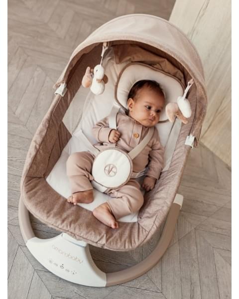 Электронные качели детские AMAROBABY LUCKY SWING, бежевый