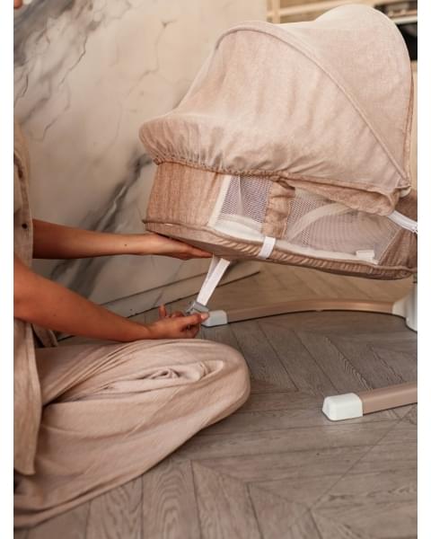 Электронные качели детские AMAROBABY LUCKY SWING, бежевый