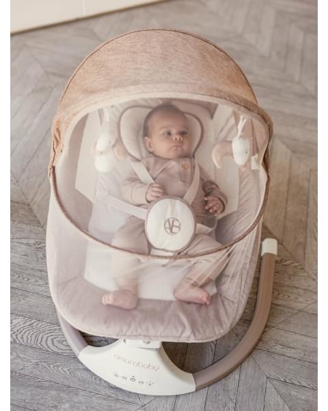 Электронные качели детские AMAROBABY LUCKY SWING, бежевый