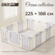 Манеж UNIX Kids Ocean 225x188 см Grey