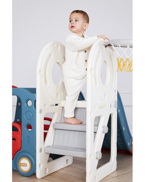 Игровой комплекс с горкой UNIX Kids Bus 171 см Red