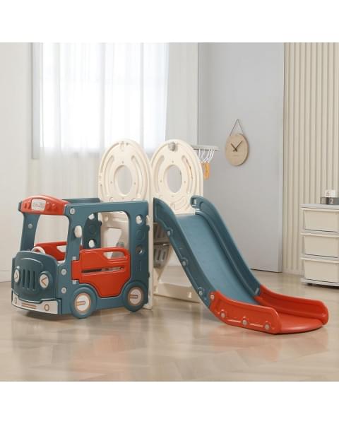 Игровой комплекс с горкой UNIX Kids Bus 171 см Red