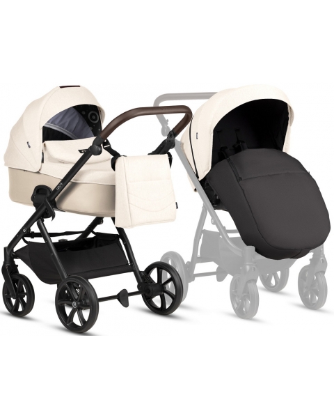 Детская коляска 3 в 1 Tutis Leo 3+ с автокреслом Beno Beige (228) Caramel