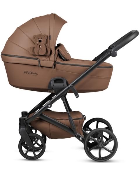 Детская коляска Tutis Viva 6 Plus Teddy 3 в 1 с автокреслом Elo Lux EduSky Black 1612110 Biscuit